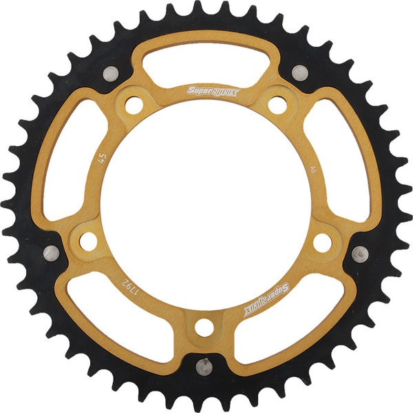 SUPERSPROX 链轮 REAR STEALTH SPROCKET ALU/STL 45T-525 GLD SUZ/TRI