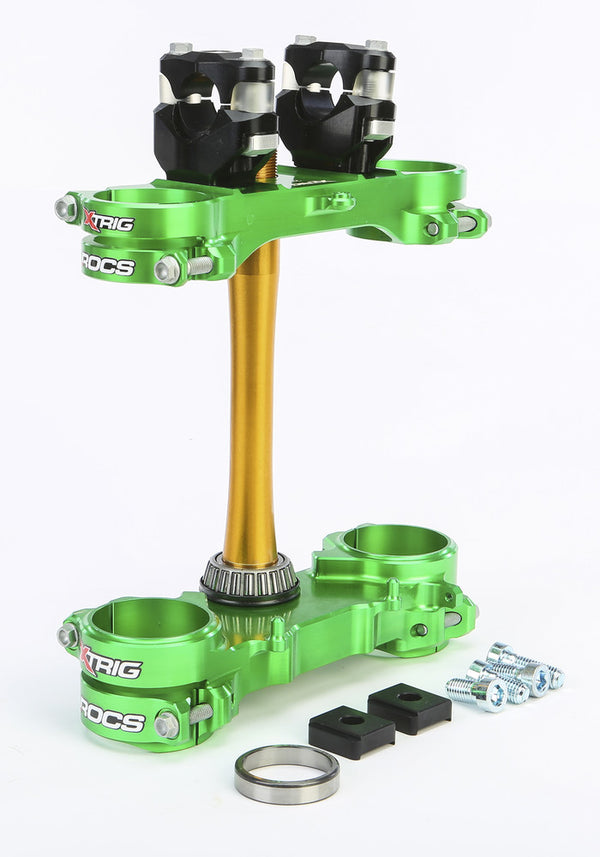XTRIG 车把 ROCS TECH CLAMP SET 绿 KAWASAKI 23MM