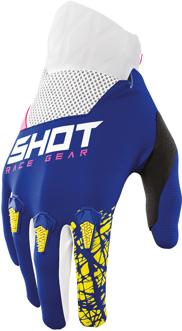 Shot Devo Storm Kids Motocross Gloves Blue