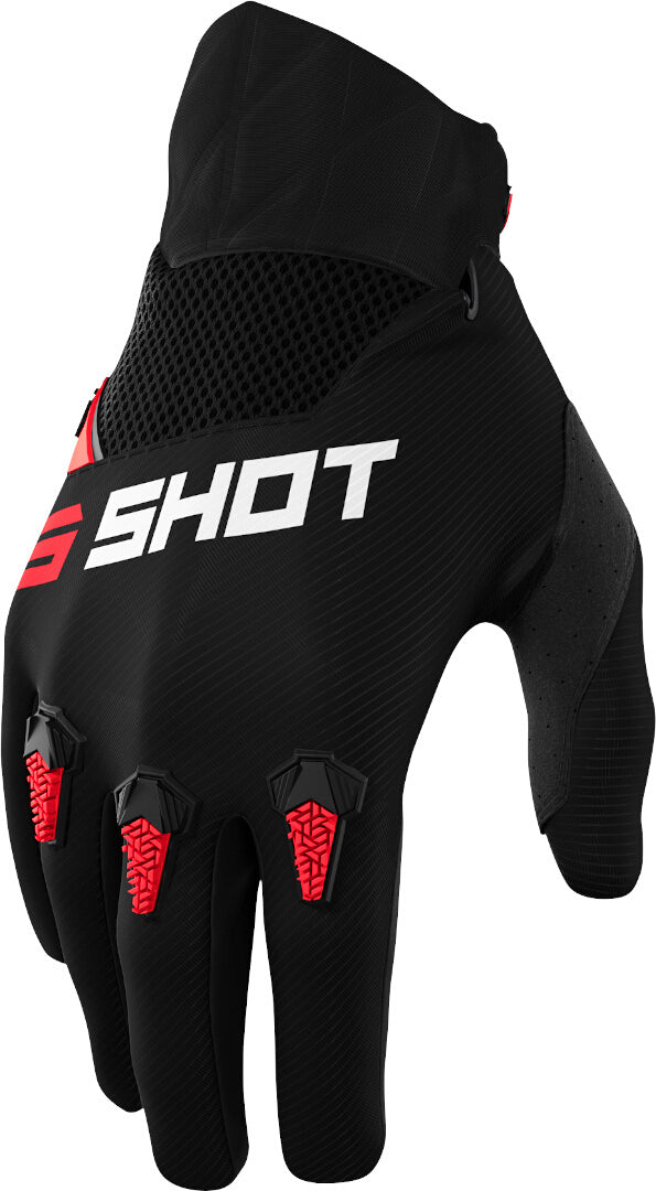 Shot Devo Kids Motocross Gloves Black/Red