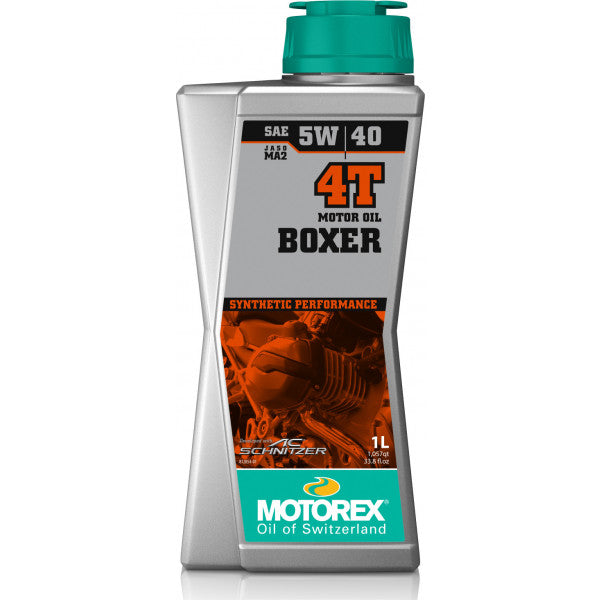 Motorex 4冲程机油 摩托瑞士 拳击手 4T 高性能合成机油 1L | Boxer 4T 5W/40 Jaso MA 2