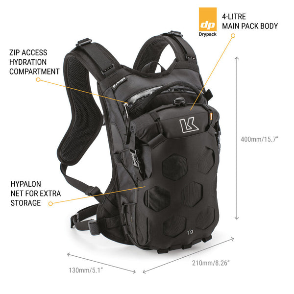 Kriega Trail 9 Motorcycle Backpack Orange